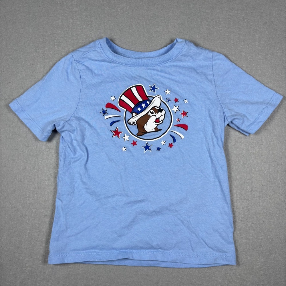 Buc-ee's Sweet Land Of Liberty July 4th Beaver T Shirt Youth Size 4T Toddler Tee
